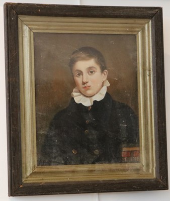 Lot 179 - An oil painting portrait of a choirboy,...