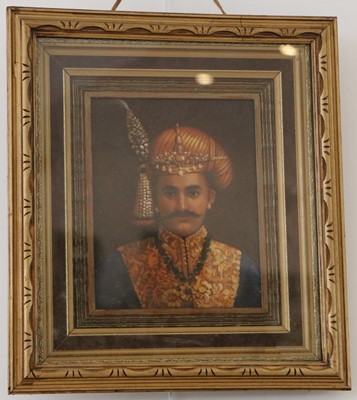 Lot 287 - An oil painting portrait of an Indian Prince,...