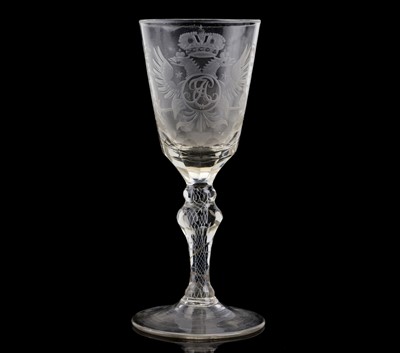 Lot 230 - A RUSSIAN ENGRAVED ROYAL GOBLET, circa 1770-90,...