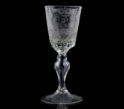 Lot 228 - A FINE AND RARE RUSSIAN ENGRAVED ROYAL GOBLET,...