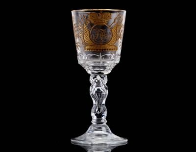 Lot 231 - A FINE RUSSIAN ROYAL WINE GLASS FROM THE...