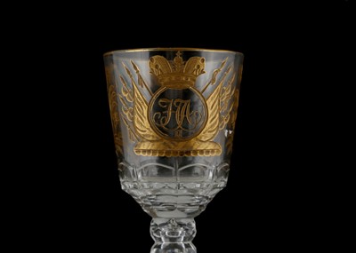 Lot 231 - A FINE RUSSIAN ROYAL WINE GLASS FROM THE...