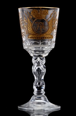 Lot 231 - A FINE RUSSIAN ROYAL WINE GLASS FROM THE...