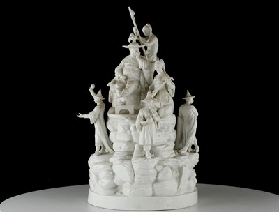 Lot 202 - A LARGE AND IMPRESSIVE NIDERVILLE PORCELAIN...