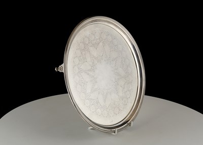 Lot 111 - Antique Victorian Sterling Silver salver /...