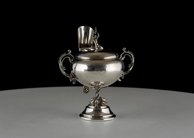 Lot 62 - Antique Italian Silver sugar bowl and spoon,...