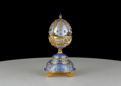 Lot 46 - Sterling Silver & enamel musical Imperial Egg...