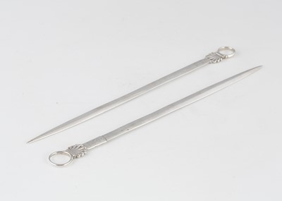 Lot 18 - Two Antique George III Sterling Silver meat...