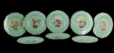 Lot 211 - A FINE SET OF EIGHT SPODE COPELAND BOTANICAL...