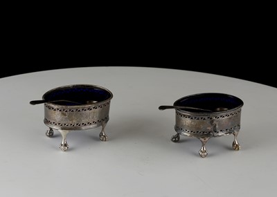 Lot 129 - Pair of Antique George III Sterling Silver...