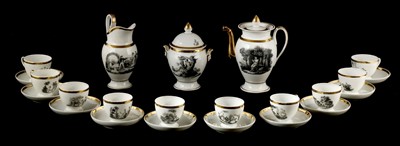 Lot 212 - A FINE PARIS PORCELAIN COFFEE SERVICE, 19th...