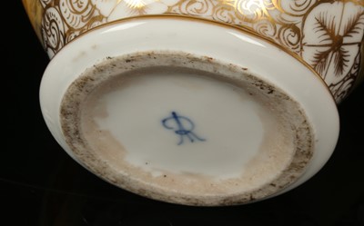 Lot 259 - A PAIR OF DRESDEN COVERED VASES AND A COALPORT...