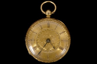 Lot 221 - A 19th Century 18ct gold fob watch by 'G.W....