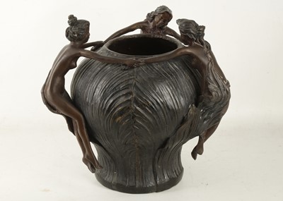 Lot 765 - A late 20th Century cast bronze vase,...