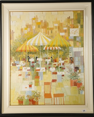 Lot 771 - Albert Swayhoover, 'Cafe Bourbon, Paris'. A...