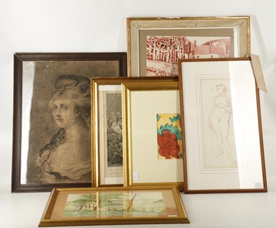 Lot 737 - A selection of mounted and framed prints,...