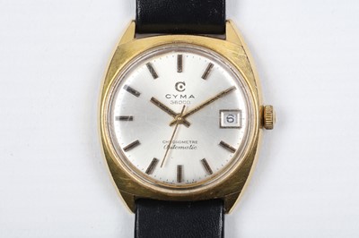 Lot 270A - A gent's c.1970's gold plated 'Cyma - 3600'...