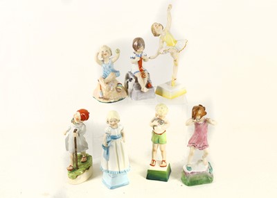 Lot 701 - Royal Worcester, a full  set of 7 figures...