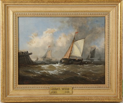 Lot 734 - James Webb 1825-1895 British. 'Setting Out'. A...