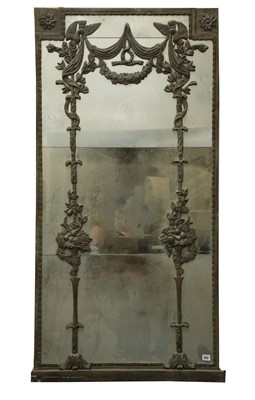 Lot 842 - A faux Empire mirror, rosettes to corners,...