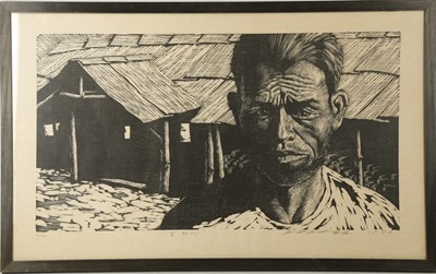 Lot 793 - Jung Won Chul, wood print, 1/12. International...