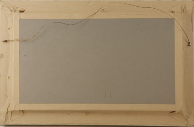 Lot 789 - An oil painting view of a tranquil cove with...