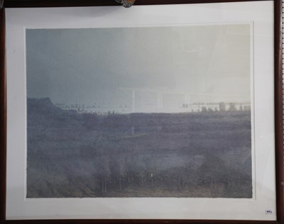 Lot 860 - Unsigned, landscape, a winter's morn across...