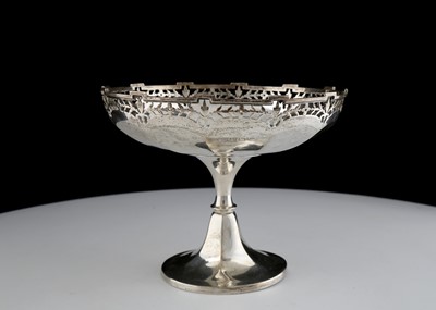 Lot 689 - Antique George VI Sterling Silver comport dish...