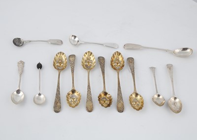 Lot 525 - A mixed lot of Antique Sterling Silver spoons...