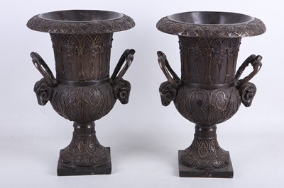 Lot 45 - A pair of 20th Century cast bronze...