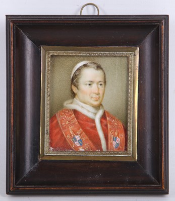 Lot 124 - A framed early 19th Century portrait study on...