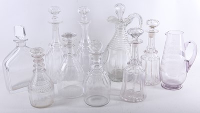 Lot 77 - Assorted 19th / 20th Century decanters,...