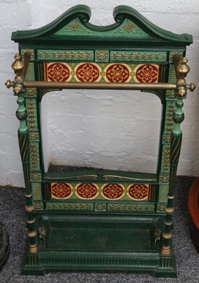 Lot 55 - A Victorian painted cast iron stick stand,...