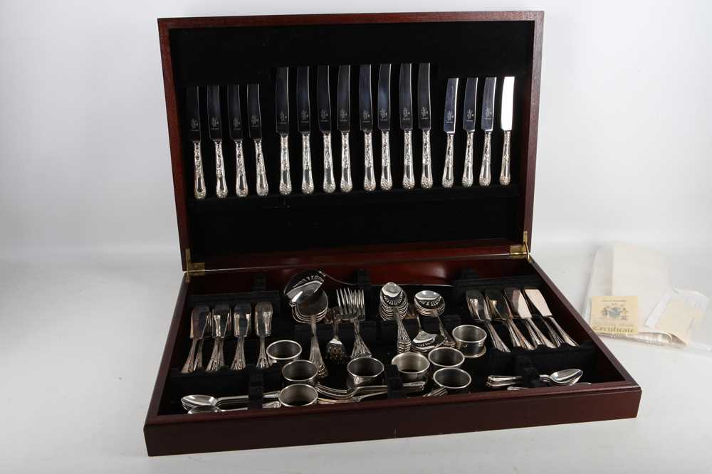 Lot 57 - A canteen of Sheffield silver plated cutlery...