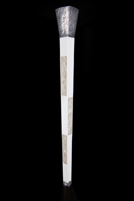 Lot 117 - A 19TH CENTURY CHINESE IVORY HANDLED CANE, the...