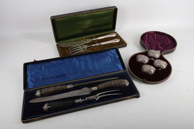 Lot 176 - A cased set of 'Walker & Hall' hallmarked...