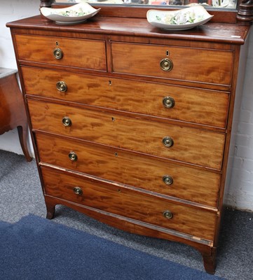 Lot 191 - A Victorian mahogany chest of drawers with 2...