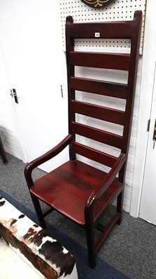 Lot 330 - An oversized laddberback hall chair.