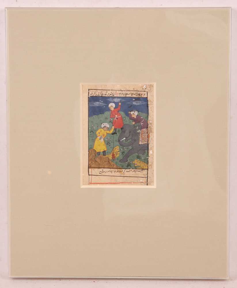 Lot 136 - Four 19th century hand painted Indian pictures,...