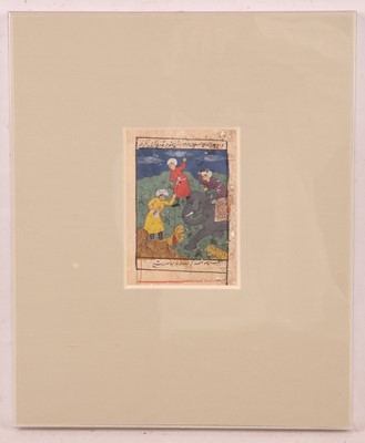 Lot 136 - Four 19th century hand painted Indian pictures,...