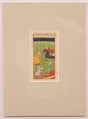 Lot 136 - Four 19th century hand painted Indian pictures,...