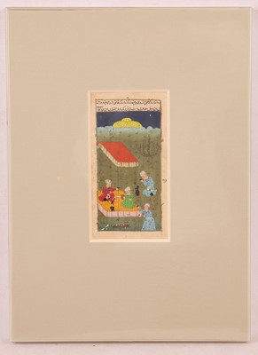 Lot 136 - Four 19th century hand painted Indian pictures,...