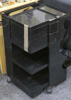 Lot 360 - A black office trolley organising and storage...