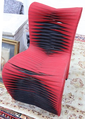 Lot 362 - A red contemporary occasional chair,...