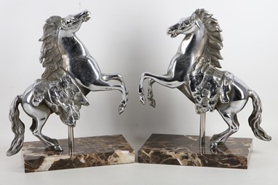 Lot 369 - A pair of vintage American chromed Brass...