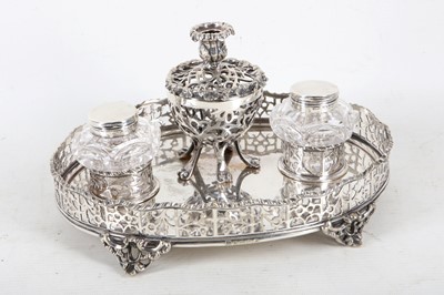 Lot 180 - An antique hallmarked silver and silver plated...