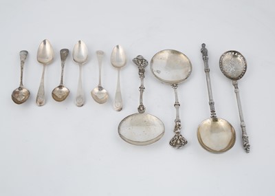 Lot 519 - A selection of Antique Sterling Silver spoons...