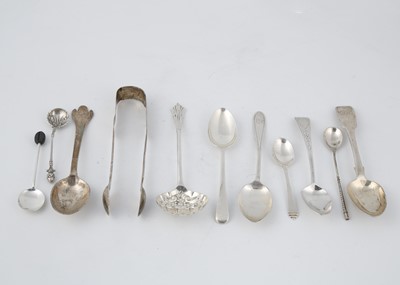 Lot 523 - A mixed lot of Antique Silver flatware to...