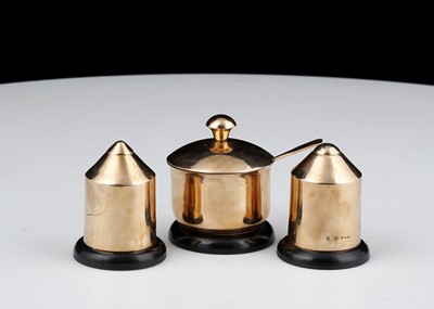 Lot 608 - Solid 9ct Rose Gold cruet / condiment set...