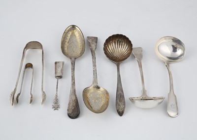 Lot 580 - A mixed lot of Antique Sterling Silver flatwar...